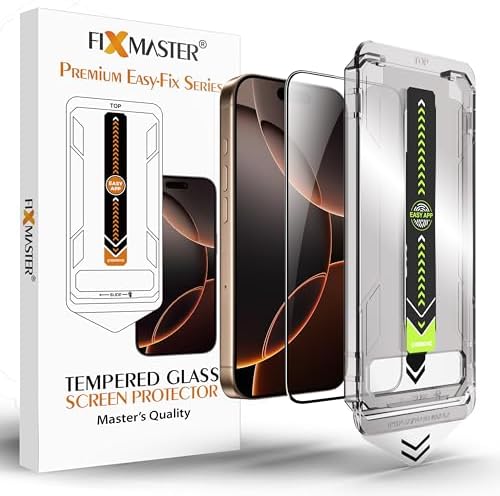 Fixmaster iPhone 17 Pro Max Uyumlu Ultra Clear HD (ŞEFFAF) Temperli Cam, Easy Fix Kolay Kurulum Serisi Yüksek Kaliteli Ekran Koruyucu - Görsel 2