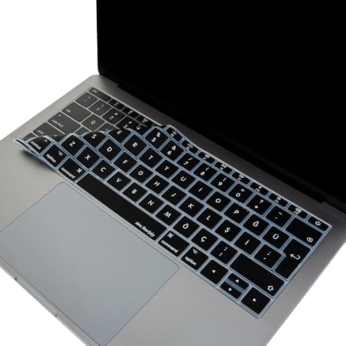 Alternative view of MacBook Klavye Koruyucu A1534 A1708 Uyumlu Türkçe Q Baskılı Silikon Klavye Koruyucu UK Enter Siyah