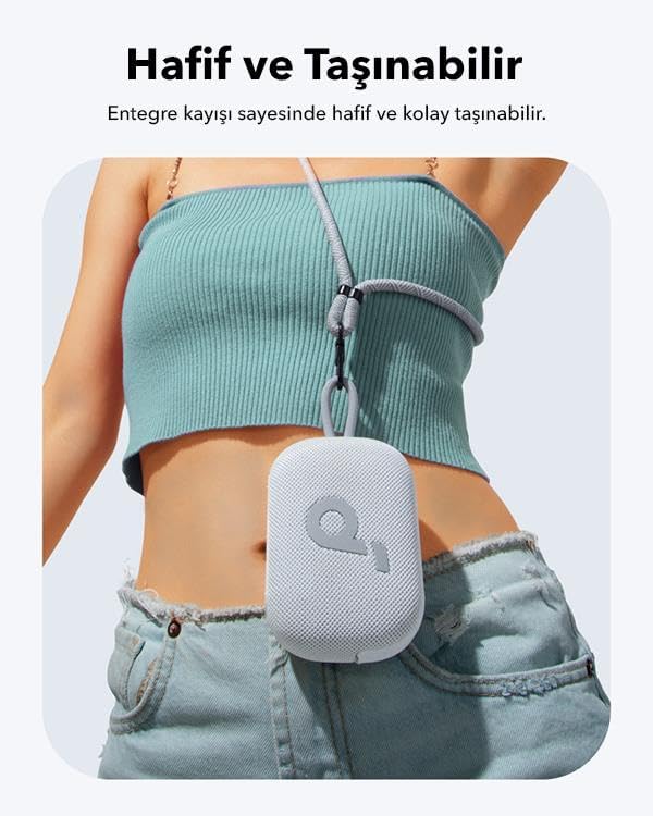Soundcore by , Select 4 Go, 20 Saat Ultra oynatma süresi, 5W Güçlü Ses, IP67 Tam Koruma ve Yüzerlik, Hafiflik ve kayış tasarım, Her yere taşıması kolay, Kablosuz Stereo Eşleştirme (TWS), Beyaz - Görsel 3
