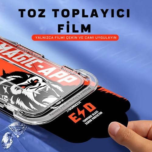 X-Gorilla iPhone 14 Pro Ekran Koruyucu Cam | 9H Kırılmaz Tam Kaplama, Tozsuz Uygulama ve Kırılmaz & Çizilmez (Şeffaf & Hayalet Seçenekleri)