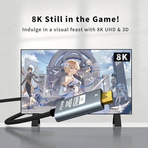 HDMI to HDMI Kablo, 8K 60Hz 200cm Yüksek Hızlı, HDMI Kablo 2 Metre Kablo Uzunluğu VRR TV/PS5/PS4/ Xbox Series X/Monitör ile uyumlu ZR860 - Görsel 3