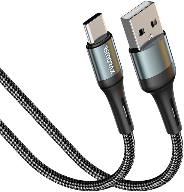 Alternative view of Örgülü USB A-C Hızlı Şarj Kablosu, Siyah (100 CM)