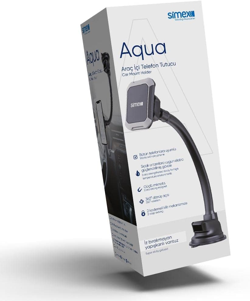 Alternative view of Simex Telefon Tutucu Vantuzlu Miknatisli ST-202 Aqua Siyah