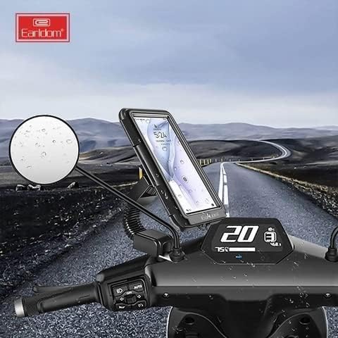 Eh-139 Motosiklet Telefon Tutucu Ayna Tipi Su Geçirmez Dokunmatik Dikiz Aynası 4,7-7 inç Bisiklet Motor