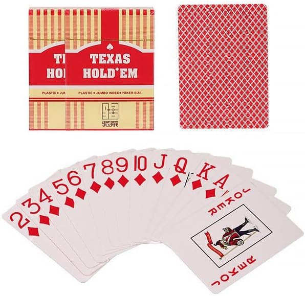 Alternative view of Kırmızı Jumbo Plastik Su Geçirmez Jumbo Blackjack iskambil Oyun Kağıdı cin385kr