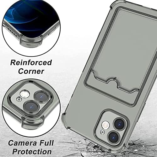 Xiaomi Redmi Note 10 4G İle Uyumlu Transparent Pulisic Kartlıklı Darbe Emici Shock-Absorbing Kartvizit Bölmeli Transparent Görünümlü Card Case Antişok Kılıf, Şeffaf - Görsel 2
