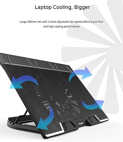 Alternative view of Zalman NS3000 Dizüstü Bilgisayar Soğutucu Pedi, 17 inç'e kadar Oyun Dizüstü Bilgisayarı için Yüksek Performanslı Soğutma Standı, Ayarlanabilir Yükseklikler (6 Seviyeli), USB Powered w/USB-C Hub,