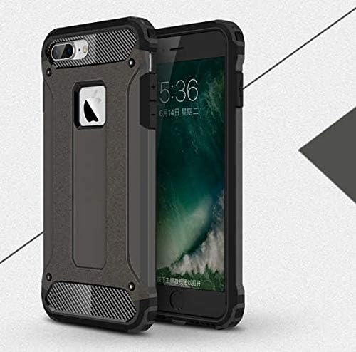 Apple iPhone 7 Plus ile Uyumlu Kılıf Çİft Katman Koruyucu Crash Military Tank Kılıf - Siyah