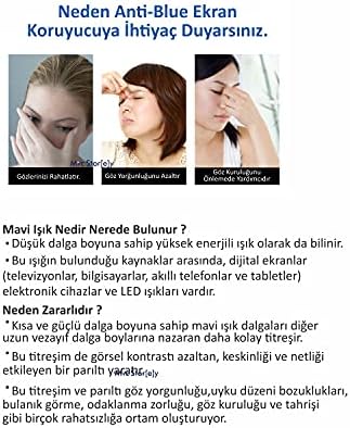 Alternative view of MacBook Air 13 inç Uyumlu Şeffaf Anti BlueRay Ekran Koruyucu Mavi Mor Işık Filtreli Göz Konforu Net Görüntü A1369 A1466 Şeffaf