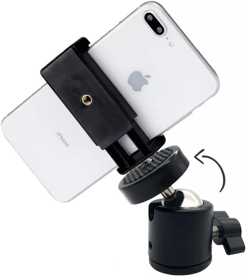 Alternative view of SAYWIN Çift Girişli Telefon Tutuculu Tripod Slr Kamera İçin 360 Derece Dönebilen Metal Mafsal Aparatı 1/4