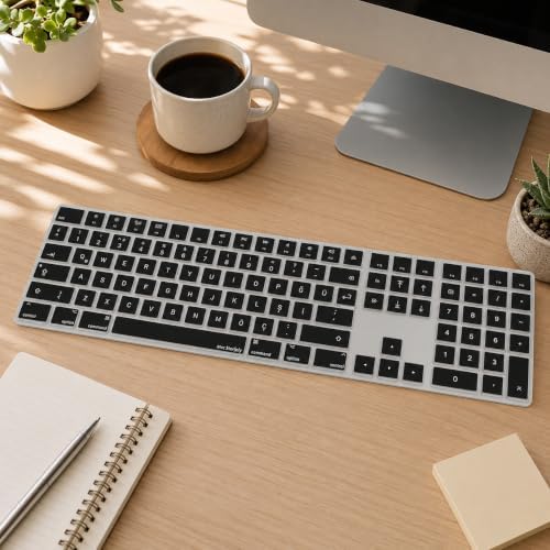 Alternative view of Apple Magic Keyboard 2 A1843 Numerik Türkçe Q Klavye Koruyucu – US ANSI Enter Uyumu Ile Türkçe Yapma Kaplama Ultra İnce Silikon Keyboard Cover Toz ve Sıvı Koruma Siyah