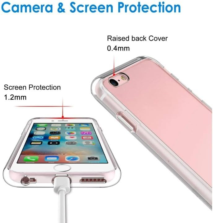 ile uyumlu Şeffaf Clear Silikon Yüksek Kalite Darbeye Dayanıklı Şık Telefon Kılıfı (iPhone 6/6S) - Görsel 2