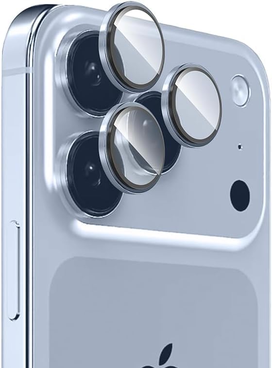 iPhone 17 Pro ve Pro Max Uyumlu Safir Lens Koruyucu – Ultra Dayanıklı Safir Cam, Kamera Koruma, Darbe Dayanıklı Çizilmez ve HD Görüntü (Lacivert) - Görsel 3