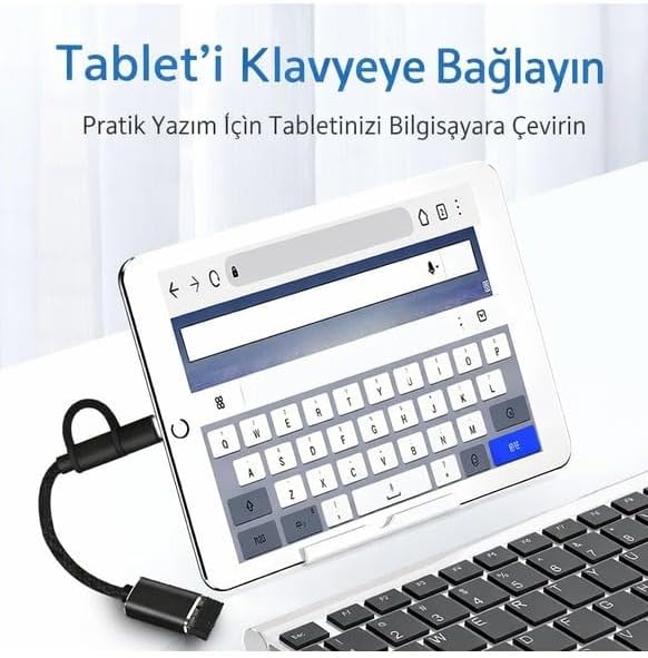 USB OTG Adaptör USB to USB-C Micro USB Dönüştürücü Kablo Flash Bellek Klavye Mouse Gamepad Bağlantı Kablosu Telefon Tablet Uyumlu Data Aktarım Adaptörü Mini OTG Çevirici | TD-C3301 - Görsel 3