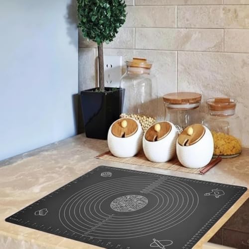 Silikon Hamur Matı 40x50 cm | Ölçülü Kaymaz Yapışmaz Mutfak Matı - Görsel 2
