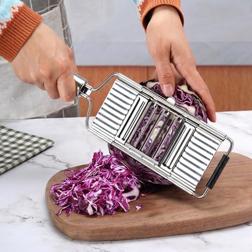 Sebze Doğrayıcı Rende Seti, Dayanıklı Pratik Kolay Temizlenir, Paslanmaz Çelik, 3 Başlıklı Çok Fonksiyonlu Dilimleyici Julienne Soyucu Kesici Mutfak Aparatı, Sebze Meyve Rendesi