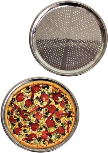 Paslanmaz Çelik Pizza Tepsisi,Delikli Lahmacun Ve Pizza Tavası,Fırın Tepisisi (32 Cm) - Görsel 3