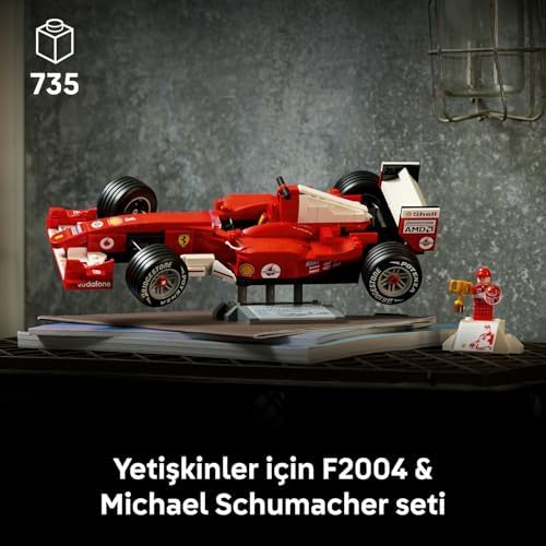 Alternative view of Ferrari F2004 ve Michael Schumacher 11375 - Yetişkinler için Sergileme Standı ve Michael Schumacher Minifigürü İçeren Yaratıcı Dekoratif Model Yapım Seti, Hediye Fikri (735 Parça)