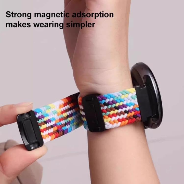 Alternative view of [Örgü Loop] Xiaomi Redmi Watch 6/5/4/Mi Band 10 Pro/9 Pro/8 Pro ile Uyumlu Kordon Manyetik Toka Konforlu Mi Band 10 Pro Kordon Terletmeyen Elastik Kumaşlı Redmi Watch 6 Kordonu