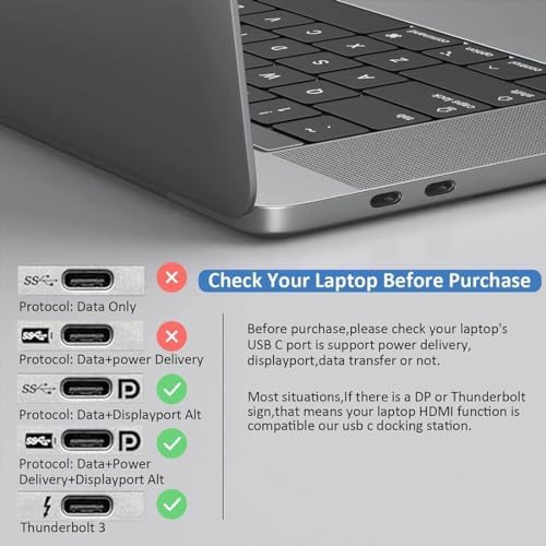Alternative view of 14in1 Type-C to Dock İstasyonu 14'ü 1 arada HDMI VGA PD(3.0), 4 * USB, 2 * USB C, 10 / 100M Gigabit 14 in 1 Macbook Uyumlu Adaptör 9199A