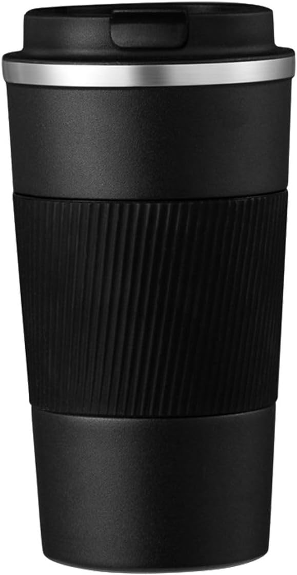 304 L Kilitli Çelik Mat Siyah 510 ml Kahve Termos Mug cin405sy - Görsel 3
