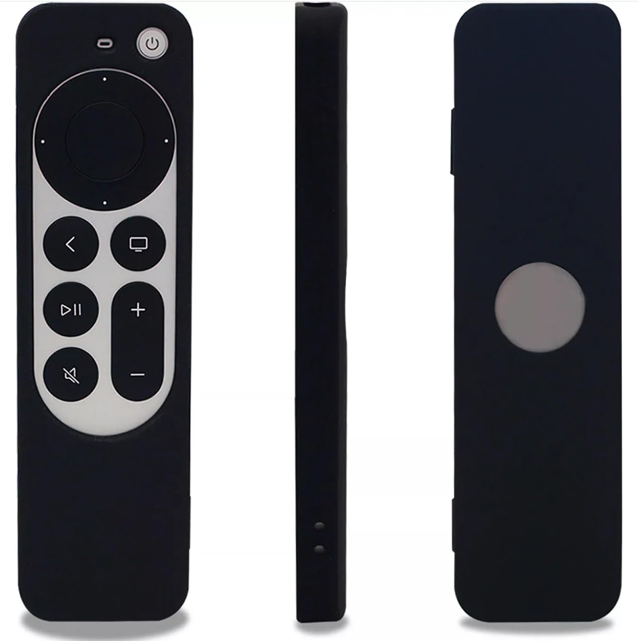 Apple tv 4k 2021 ile Uyumlu Kılıf Silikon Koruma Kumanda Koruma Kılıfı Tam Uyumlu Siyah (Siyah) - Görsel 3