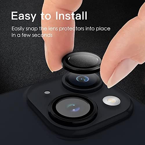 Alternative view of iPhone 14 / iPhone 14 Plus Kamera Camı Lens Koruyucu Halka Set - Siyah