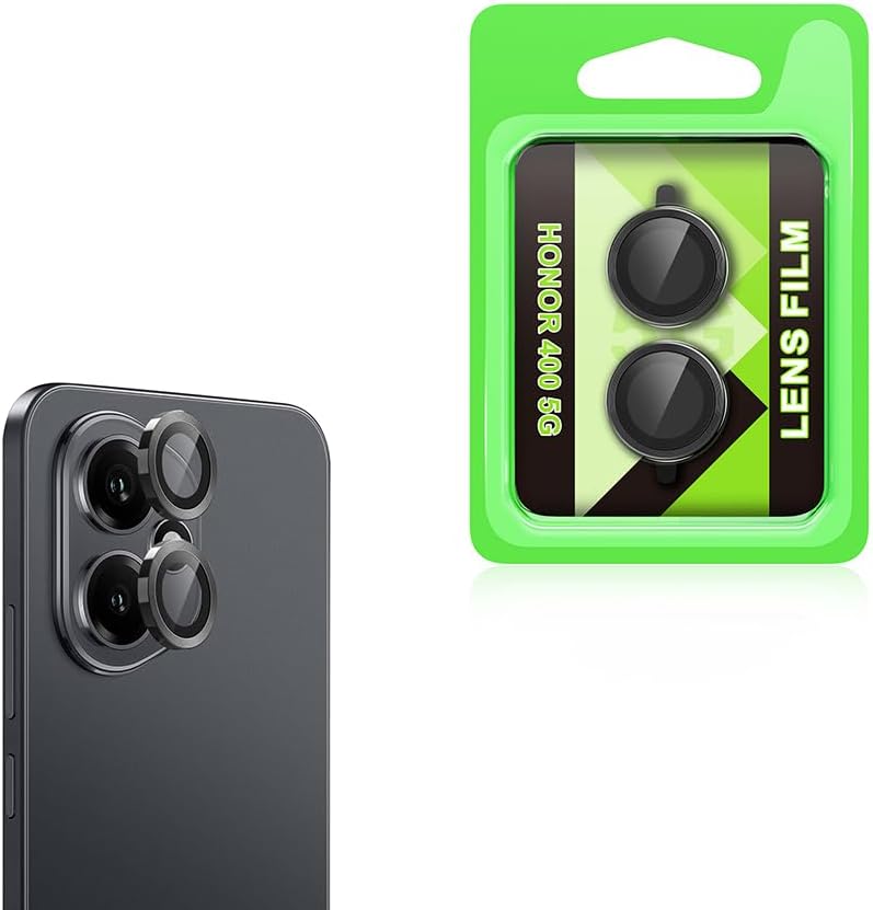 Honor 400 ile uyumlu Kamera Lens Koruma CL-07 Görüş Açısını Bozmayan Yüksek çözünürlüklü Premium Kamera Lens Koruma Siyah - Görsel 2