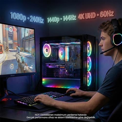 4K HDMI Kablosu (10 METRE) - Yüksek Hızlı Görüntü ve Ses İletimi - UHD Görüntü Aktarımı - Örgülü Kablo ve Metal Başlıklı - TV, Monitör, PS, Xbox, Projektör Uyumlu - Görsel 2