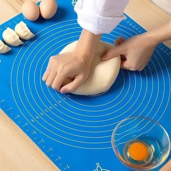 Alternative view of 40 * 50 cm Silikon Ölçekli Kullanımı Kolay Hamur Açma Matı Ekmek Mantı Makarna Hamuru Yoğurma