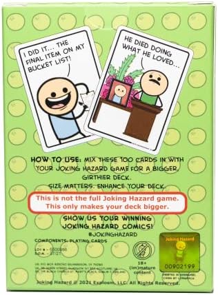 Güverte Geliştirme #4 - Joking Hazard Çizgi Roman Yapı Kartının Dördüncü Genişletmesi - 3-10 Oyuncu için Siyanür ve Mutluluk Parti Oyunu, Yeşil - Görsel 3