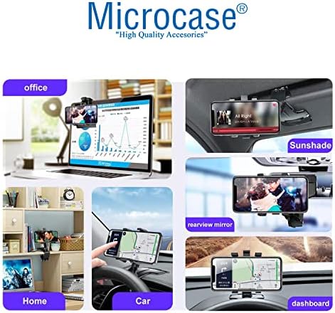 Microcase Araç İçi Numaratörlü Güneş Siperliği Ön Panel Dikiz Aynası Telefon Tutucu - AL2905