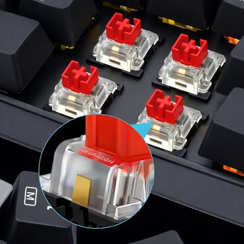 Jedel LK-114 Mekanik Gaming Klavye – Red Switch, Türkçe Q, RGB LED Aydınlatma, Ses & Işık Kontrol Düğmesi, 1.5m Kablolu Oyuncu Klavyesi - Görsel 3