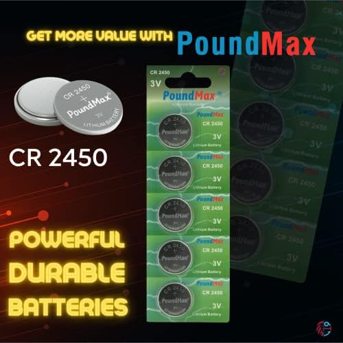 5 Adet 2450 CR2450 DL2450 DL2450 ECR2450 KCR2450 3V PoundMax Lityum Düğme Piller, Düğme Pil, Çocuklara Dayanıklı Ambalaj, Akıllı Ev Cihazları, Küçük Elektronik Ev Aletleri, Araba Anahtarları ve Diğer - Görsel 2