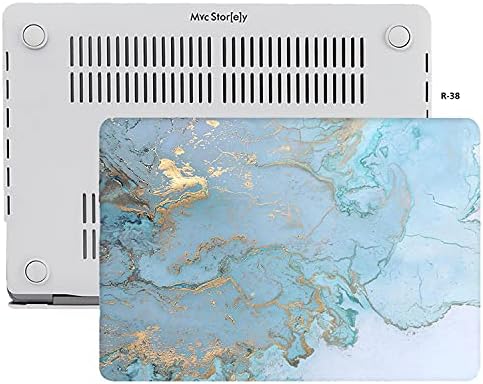 MacBook Pro 15 Mermer Desenli Kılıf A1707 A1990 Uyumlu Baskılı Sert Kılıf İnce Hafif Koruyucu Kapak R-38