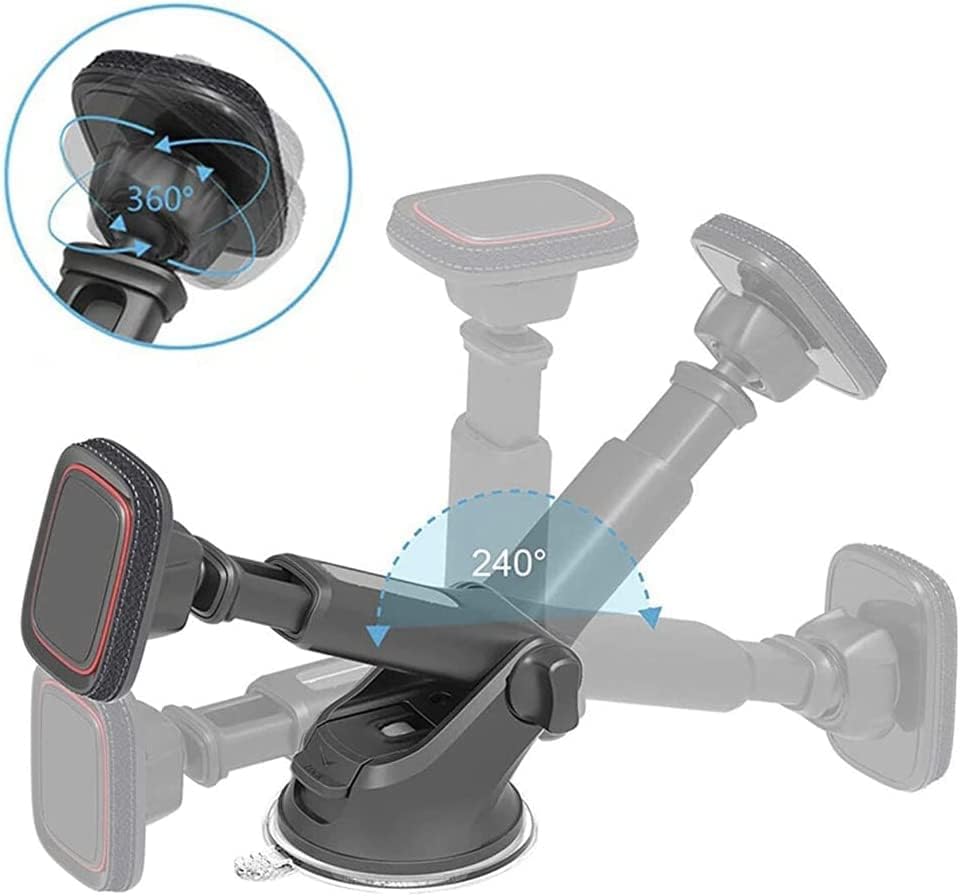 Uzayabilen Vantuzlu Cep Araç Telefon Tutucu Oto Araba Içi Telefon Tutacağı 360 Mıknatıslı Vantuzlu Torpido Cama Yapışan TUTUCU, - Görsel 3