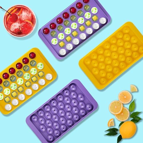 Alternative view of Büyük Küre Buz Kalıbı 33 Adet Buz - Yuvarlak buz kalıbı, Shot Bardağı Buz Kalıbı, Bardak Buz Kalıbı, Buz Kabı, Buzluk Kabı (1, Pembe, 33 PCS)