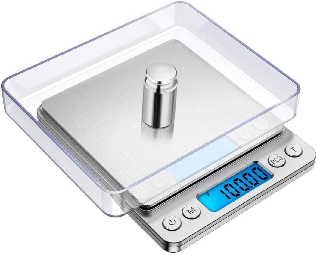 Jouis Dijital Mutfak Hassas Tartı, 3 KG Kapasite, 0.1 Gr Hassasiyet, LCD Ekran, Mutfak ve Kuyumcu Terazisi - Görsel 3