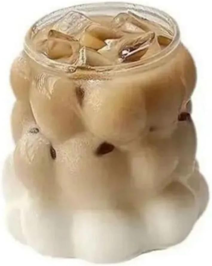 Borosilikat Cam Üzüm Bubble Şekilli Bardak, 300 ml, Şeffaf Cam, Makinede Yıkanabilir, Latte ve Meşrubat için, 1 Adet - 2431 - Görsel 2