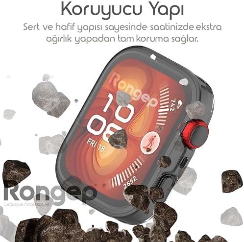 Watch Fit 4 Pro için 360° Kasa Koruyucu Yumuşak TPU Kılıf Dokunmatiği ve Netliği Etkilemeyen Fit 4 Pro Ekran Koruyucu Kılıf Darbelere Karşı Watch Fit4 Pro Koruma (Şeffaf)