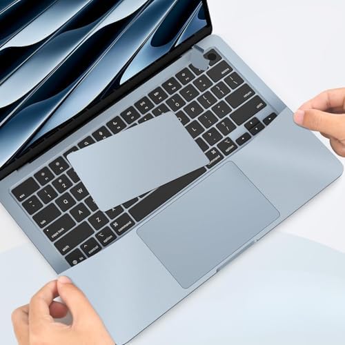 MacBook Air 13.6 inç A2681 A3113 A3240 A3449 Uyumlu Palm Koruyucu + Trackpad Koruyucu Set, M2 M3 M4 M5 Gök Mavisi