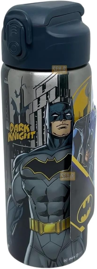 Alternative view of Wiggle 600ml Batman Temalı Lisanslı Pipetli Kilitlenebilir Kapak Paslanmaz Çelik Termos