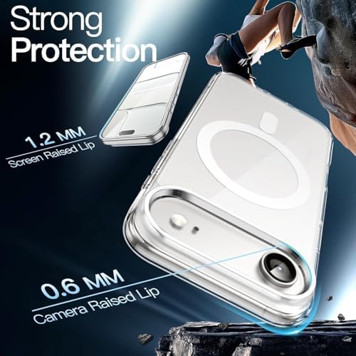 iPhone 17 Pro Max ile uyumlu Kılıf Şeffaf M-Tacsafe Wireless Halka Şeklindeki Magnetik Dizayn MagSafe ile uyumlu Attractive Logo Gösteren iPhone 17 Pro Max için Şeffaf Kapak Mag-Safe - Görsel 3