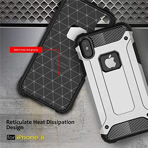 Apple iPhone X/XS ile Uyumlu Kılıf Çİft Katman Koruyucu Crash Military Tank Kılıf - Gold