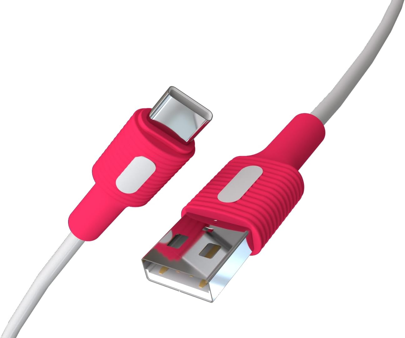 Alternative view of USB A-C Hızlı Şarj Kablosu (Beyaz + Beyaz/Pembe Uç) (150 CM)