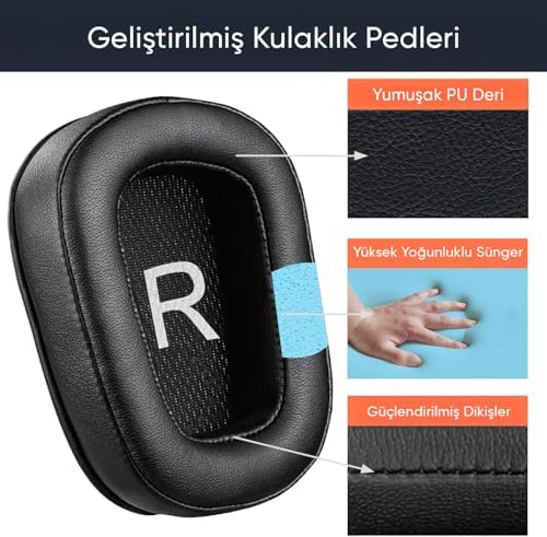 ile Uyumlu G930 G430 F450 G432 G431 G332 G231 G230 için Suni Deri Kulaklık Pedi Yüksek Kaliteli Materyal Kulaklık Süngeri - Görsel 3