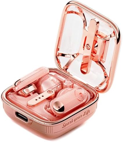Divoom Spark Air Pembe TWS Bluetooth 5.3 Kablosuz Kulakiçi Kulaklık, LED Ekranlı Şarj Kutusu,Dokunmatik Kontrol, iOS Android Uyumlu, Müzik ve Yürüyüş için Earbuds, Pembe - Görsel 3