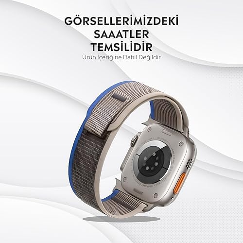 Apple Watch Series SE/11/10/9/8/7/6/5/4/3 ile Uyumlu Kumaş Kordon 49mm/46mm/45mm/44mm (Series 1-3 - 42MM) - Görsel 3