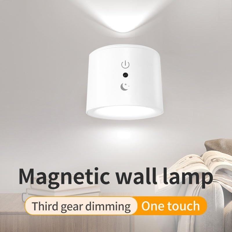 Magnetik Yapışkanlı Uzaktan Kumandalı Işık Oda Salon Işıklandırmak için Lamba İç Mekan için Uygun Şarjlı Aydınlatma Yatak Odası Çocuk Odası Aydınlatması BD80A (BD80A - Beyaz) - Görsel 3