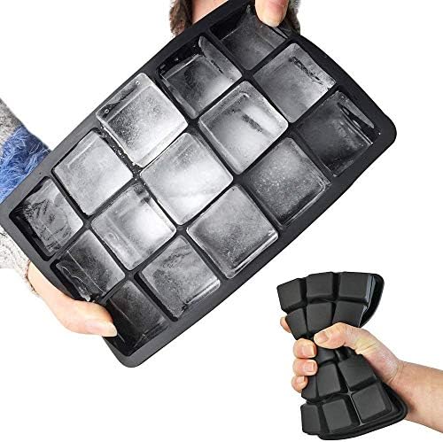 15 Bölmeli Silikon Buz Kalıbı – Kolay Çıkarma, BPA Free, Büyük Küp Buzluk Tepsisi, Ev, Kokteyl ve İçecekler İçin Buz Küpü Kalıbı, Dondurucu Dondurma Kalıbı, Buz Kalıpları (1 Adet)